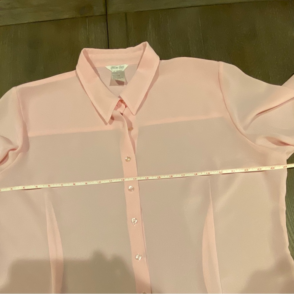 ❤️🎉 Elegant Oversized Pink Ruffled Sleeve Blouse - Picture 9 of 11